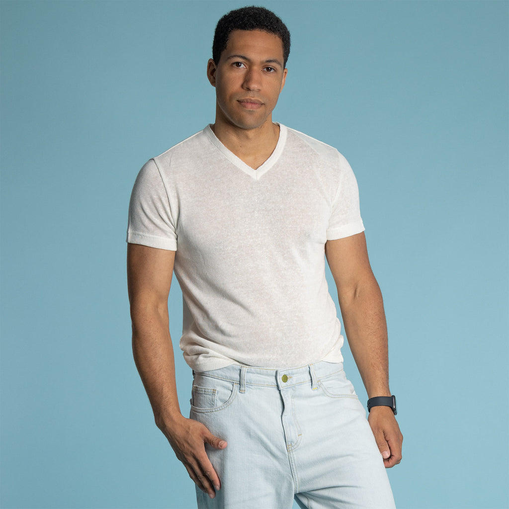 v neck hemp t-shirt