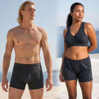 100% certified organic merino wool boxer shorts