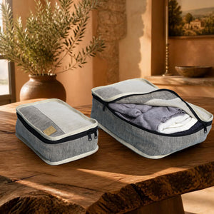 organic linen packing cubes plastic-free