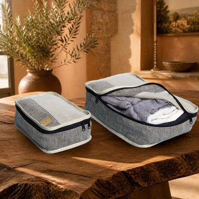 organic linen packing cubes plastic-free