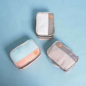 plastic-free organic linen packing cubes