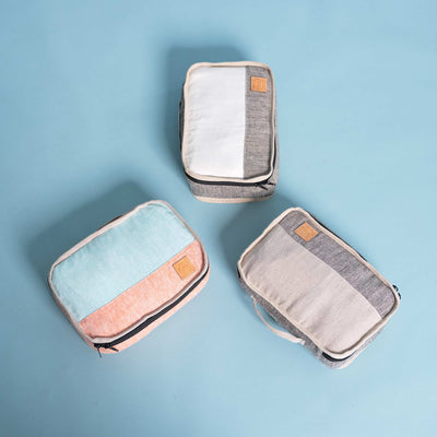 plastic-free organic linen packing cubes