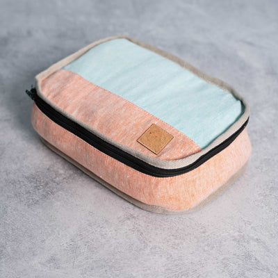 organic linen packing travel cubes