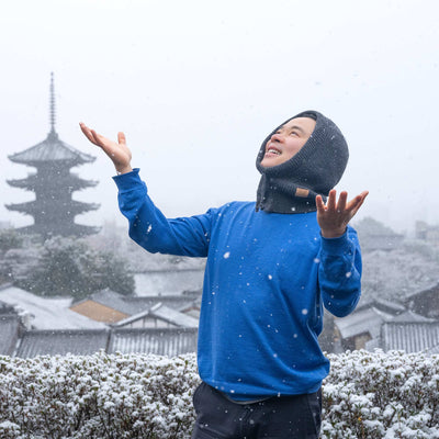 100% organic merino wool face covering