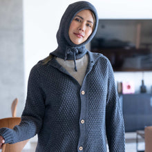Load image into Gallery viewer, 100% organic merino wool hat with hoodie