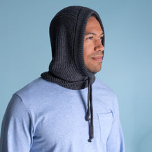 Load image into Gallery viewer, organic merino wool hat with hoodie