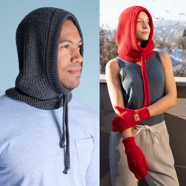 100% Organic Merino Wool Hat Hoodie Plastic-free Synthetic  display picture 3