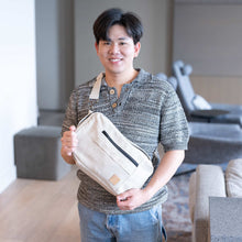 Load image into Gallery viewer, organic linen crossbody bag