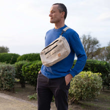 Load image into Gallery viewer, organic linen crossbody bag