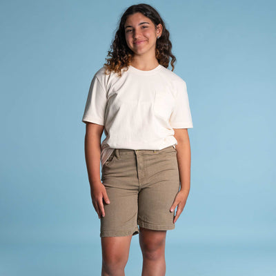 organic cotton denim shorts for women