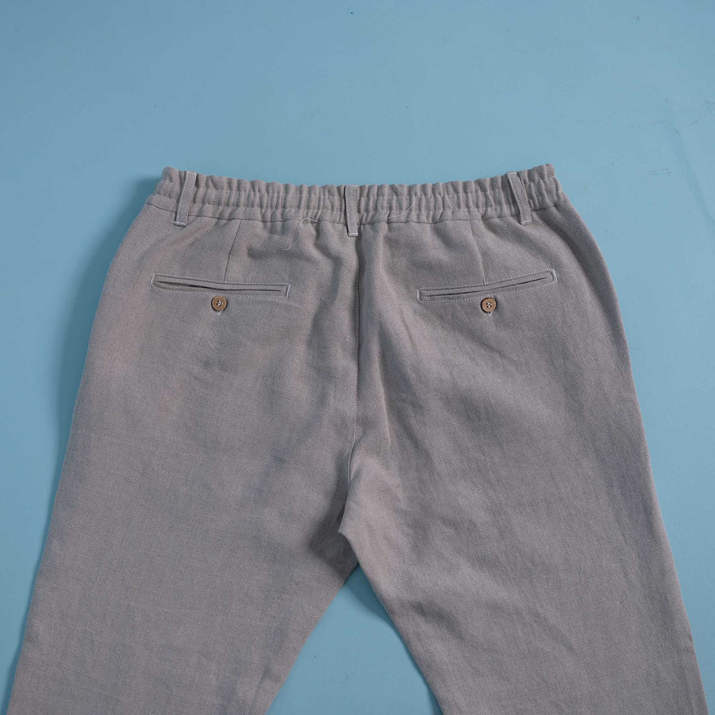 100% organic linen joggers with organic elastic