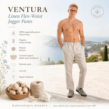 Load image into Gallery viewer, 100% flax linen jogger pants