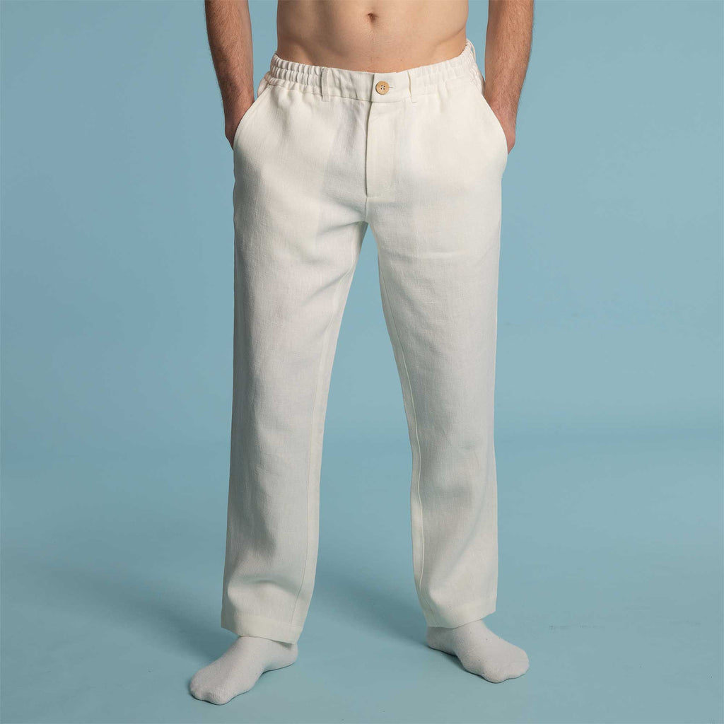 organic linen jogger pants