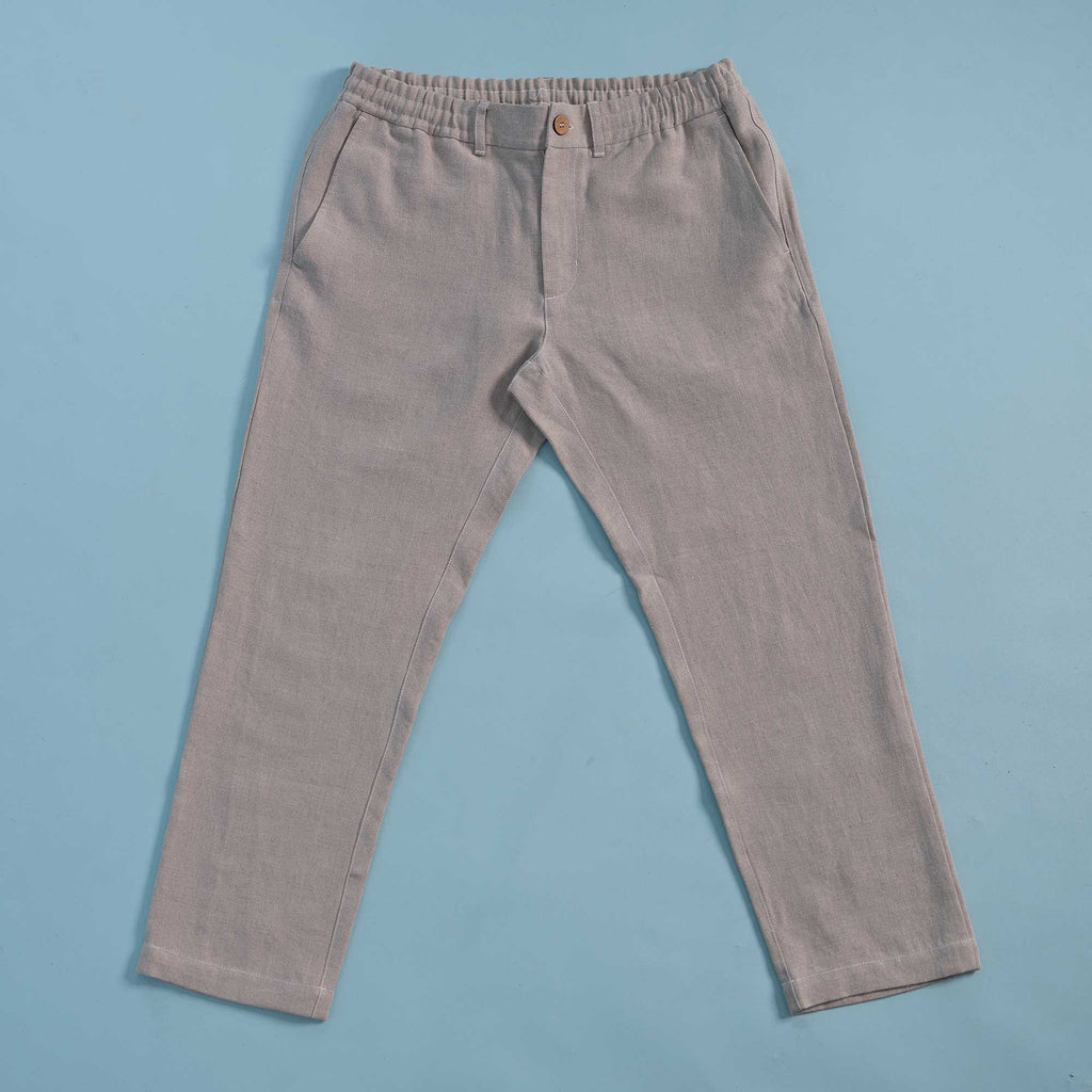 organic linen flex waist pants