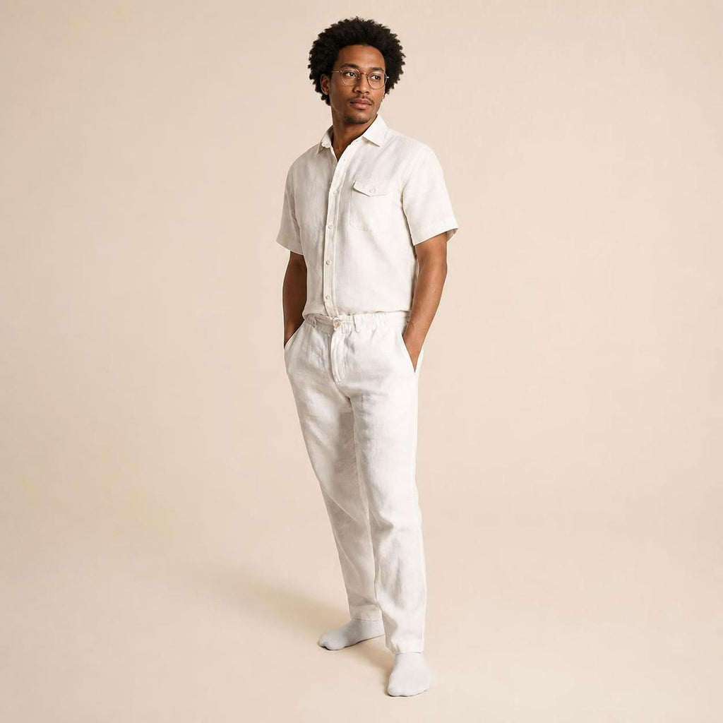 100% organic linen dress pants