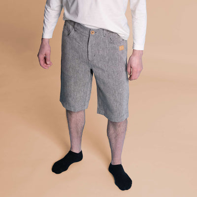 100% organic linen shorts