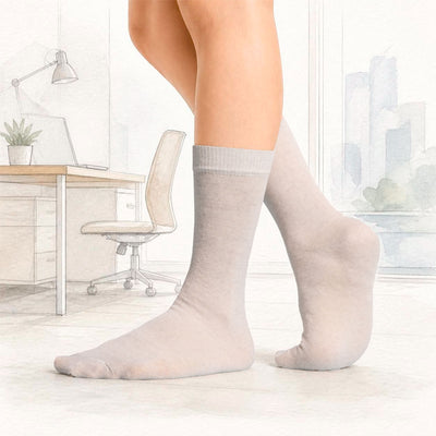 VILLAGEMILLS 2-Ply 99.95% Organic Merino Wool Dress Socks (0.05% Bio Elastic) (Lighter Finer Weight, Certified Organic, Not Superwashed) (100% Biodegradable)
