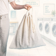 Load image into Gallery viewer, hemp laundry net bag plastic-free