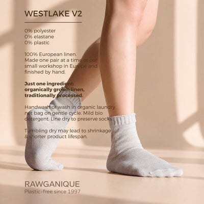 elastic-free organic European linen socks