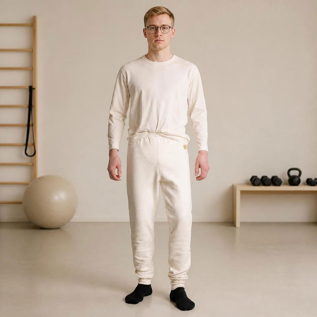 plastic-free 100% organic cotton leggings thermal long johns