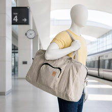 Load image into Gallery viewer, large linen duffel bag plastic-free