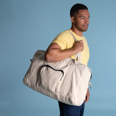 organic hemp duffel bag
