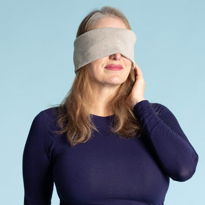 VERONA Elastic-Free 100% Hemp Knit Eyeshade / Headband / Ear Warmer / Neck Warmer (Plastic-Free) (OC Thread) (Handmade in USA) (100% Biodegradable)