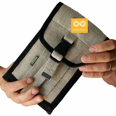 Deluxe Hemp Passport Travel Folio Wallet (With Shoulder Strap) (Closeout)