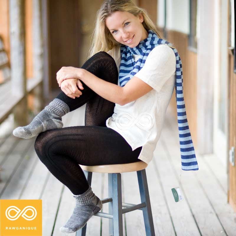 Organic cotton twisted cable tights