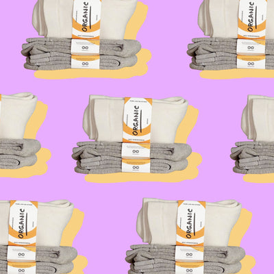 TRINITY 3-Pack Organic Cotton, Linen & Hemp Terry Socks (99.95%-100% Biodegradable)