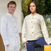 Load image into Gallery viewer, MICHELANGELO 100% Organic Linen Shirt (Unisex) (Closeout - Final Sale)