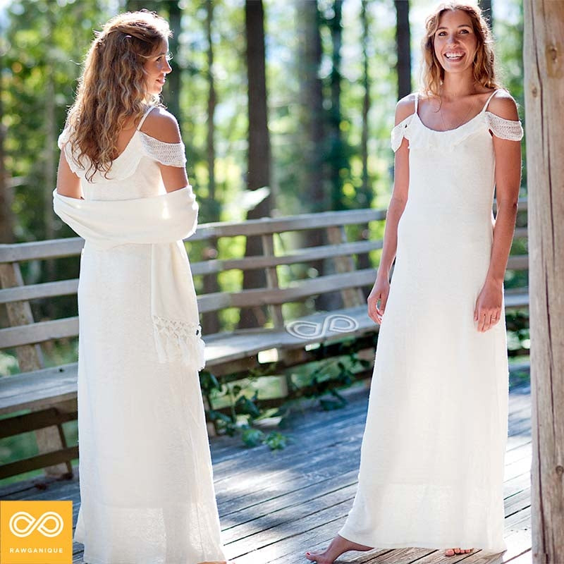 Hemp wedding dress best sale