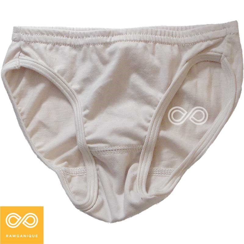 Organic Cotton Bikini Briefs Panties Soft Undyed Chemical Free