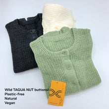 Load image into Gallery viewer, LESLIE 100% Organic Hemp Women’s Cardigan (Vegan; Nut Buttons)