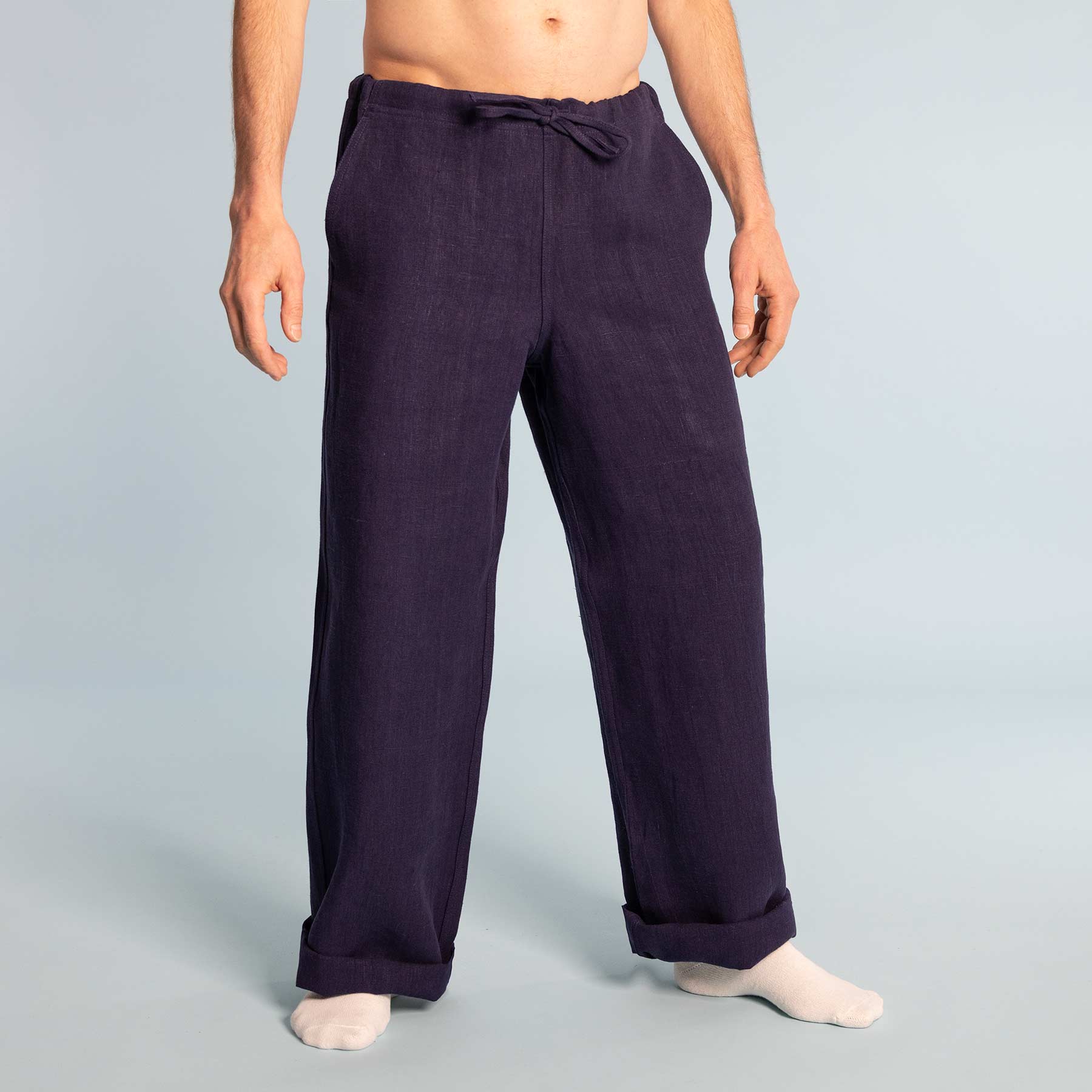 Men's Yoga Pants Lounge Pants Natural Organic Cotton Hemp Eco