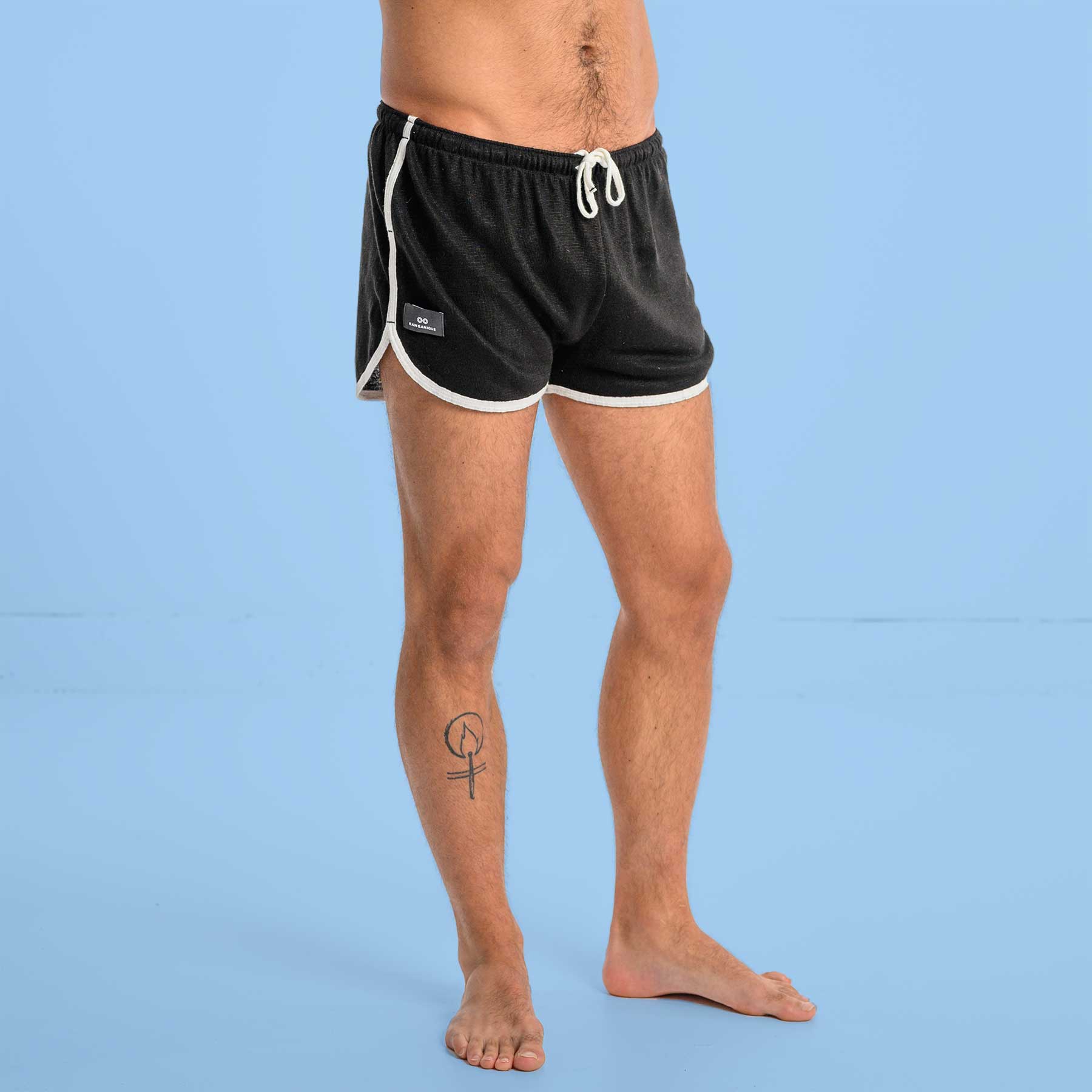 100% Organic Hemp Knit Running Shorts Gym Shorts (Single Layer