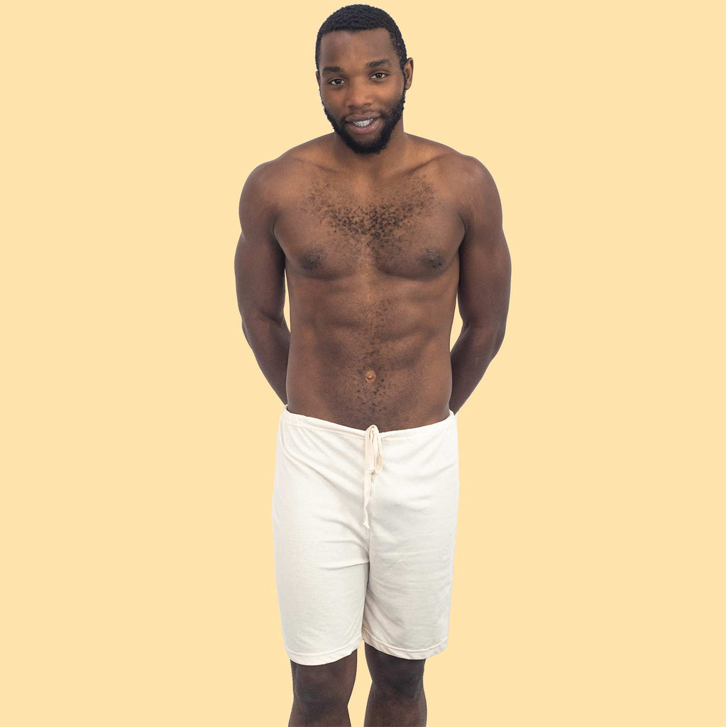 elastic-free 100% organic cotton shorts