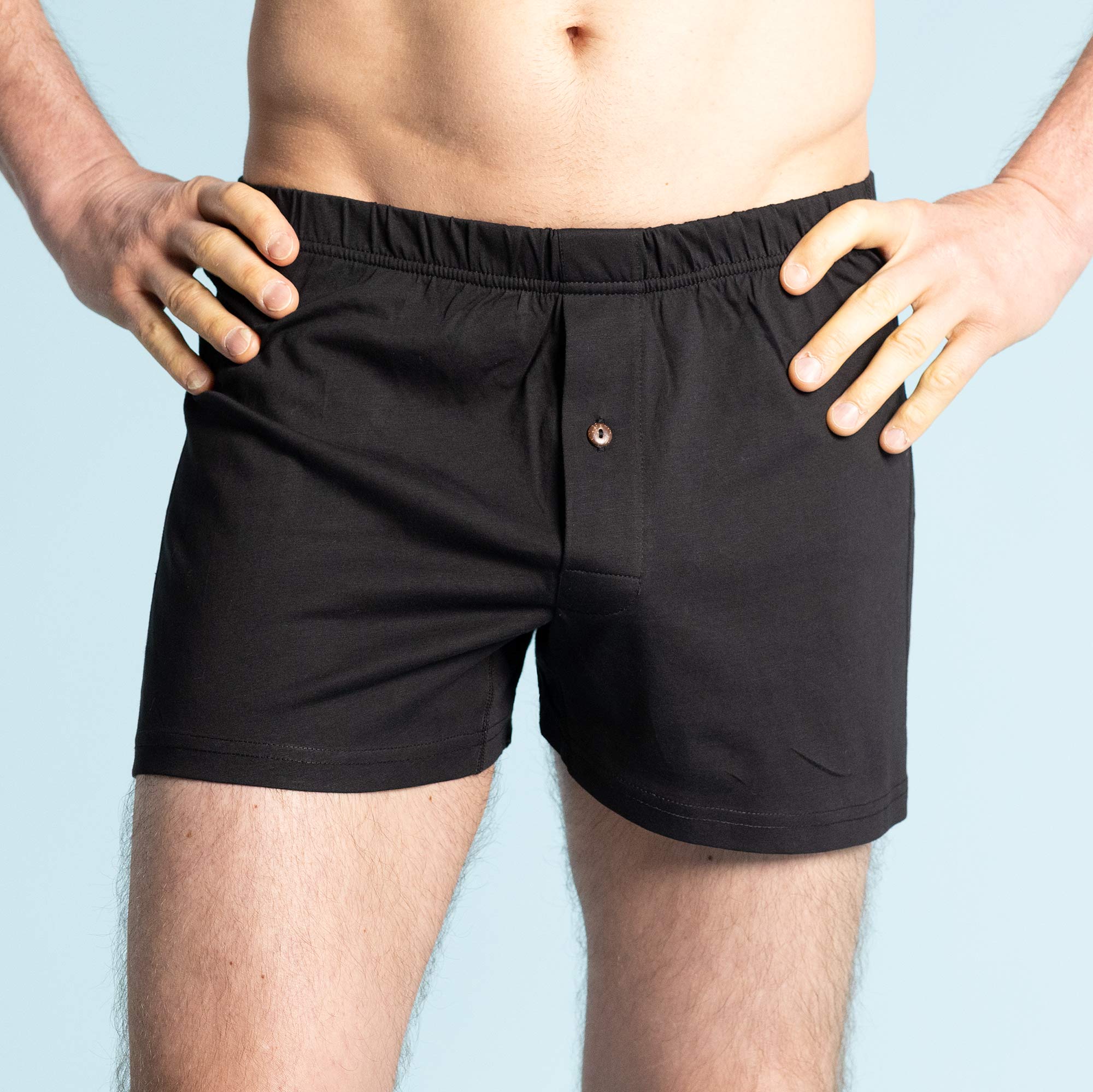 100% Organic Cotton Boxers (Plastic-free Nut Button; Breathable ...