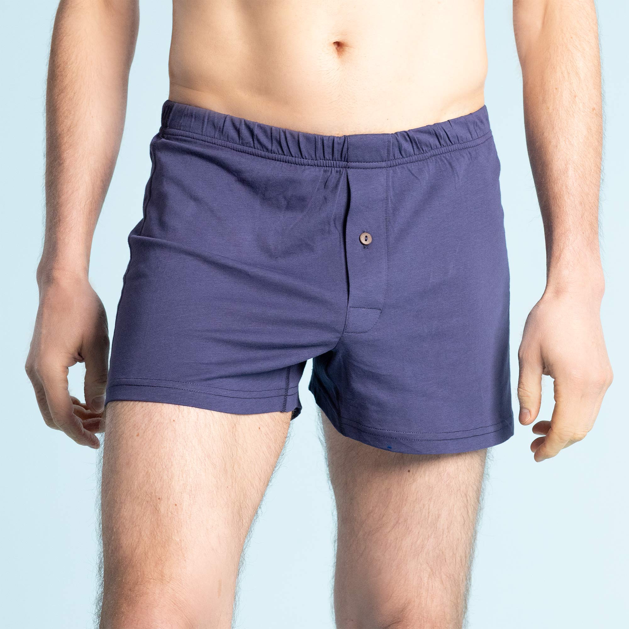 100% Organic Cotton Boxers (Plastic-free Nut Button; Breathable ...