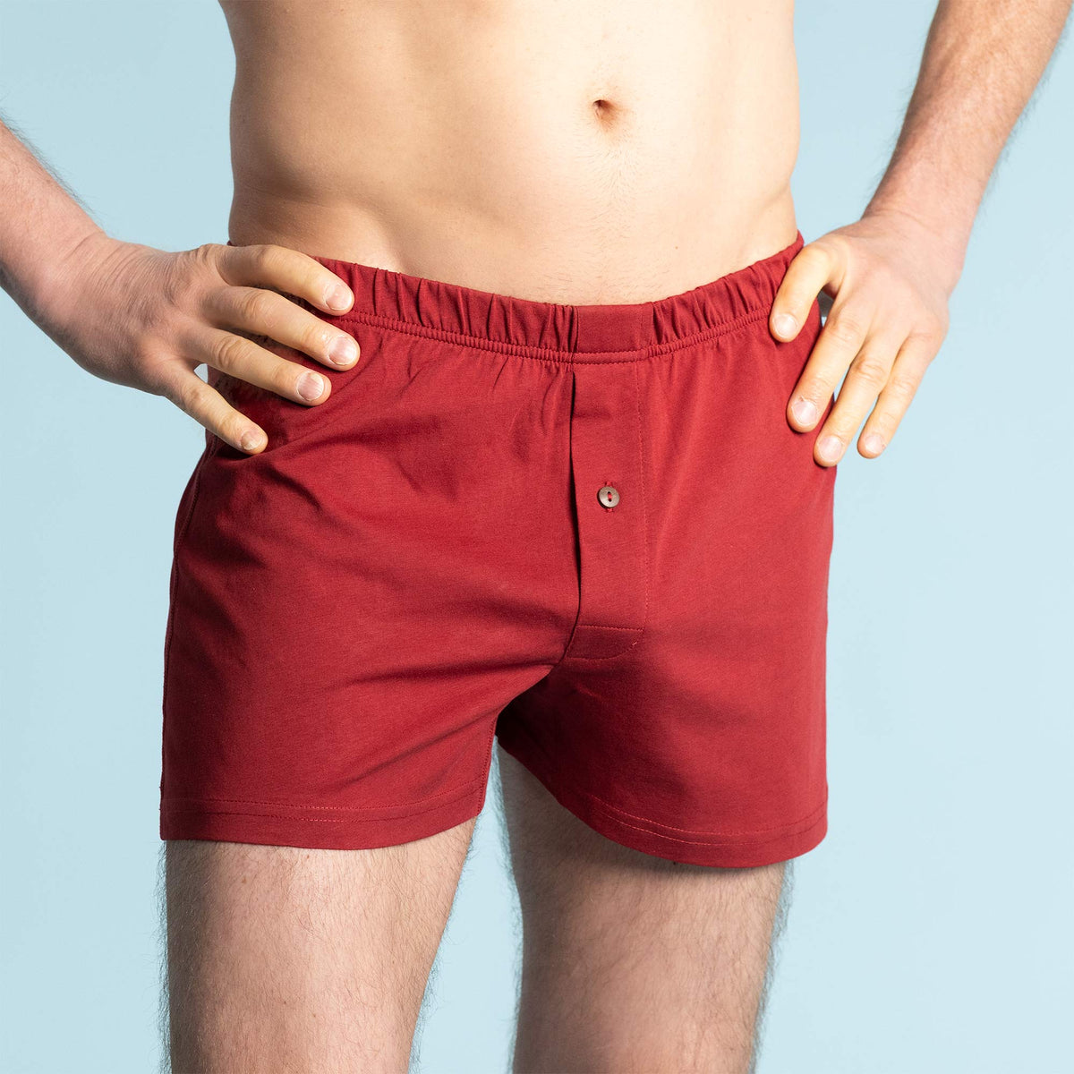 100% Organic Cotton Boxers (Plastic-free Nut Button; Breathable ...