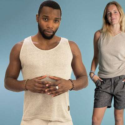 organic flax linen tank top