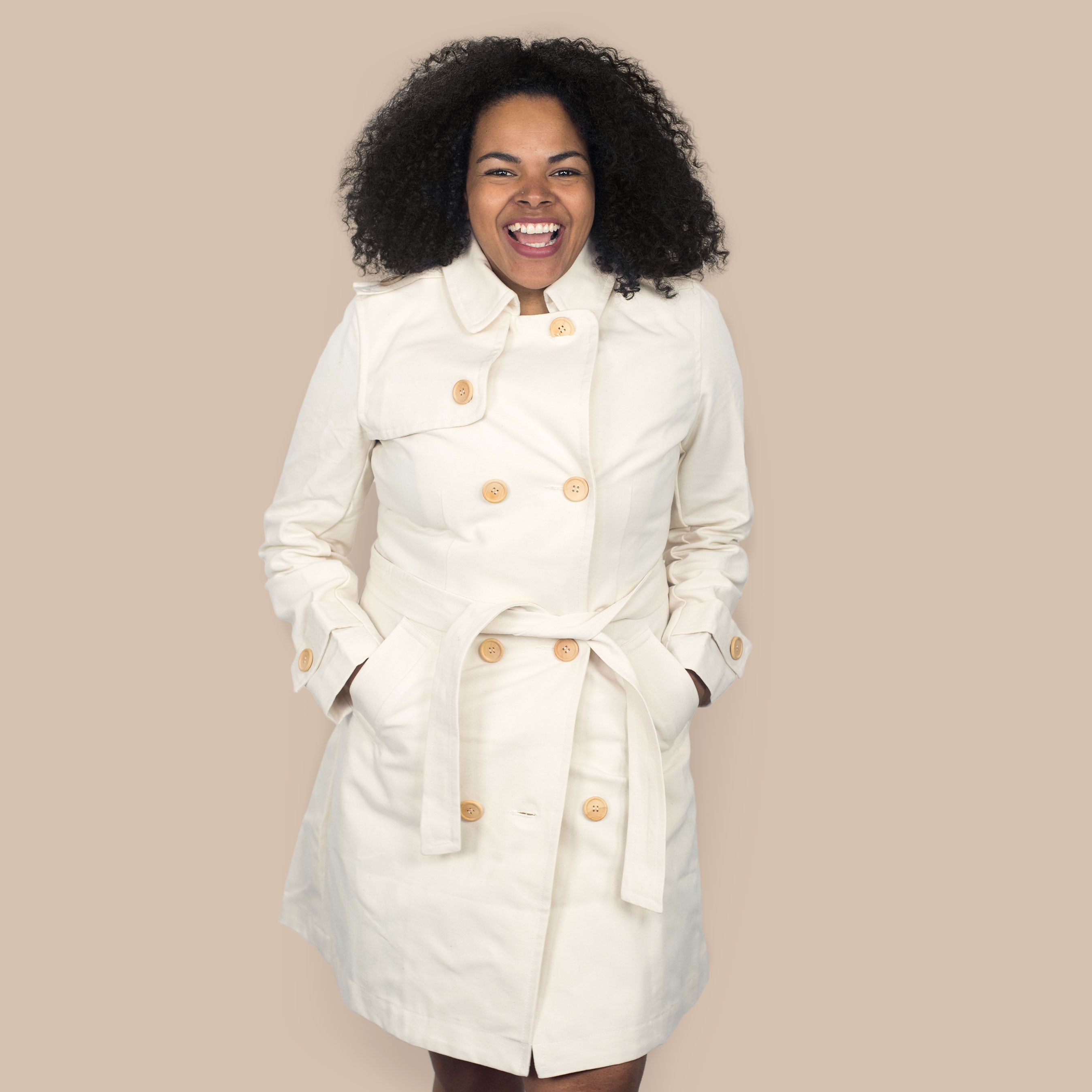 White 2024 trench jacket