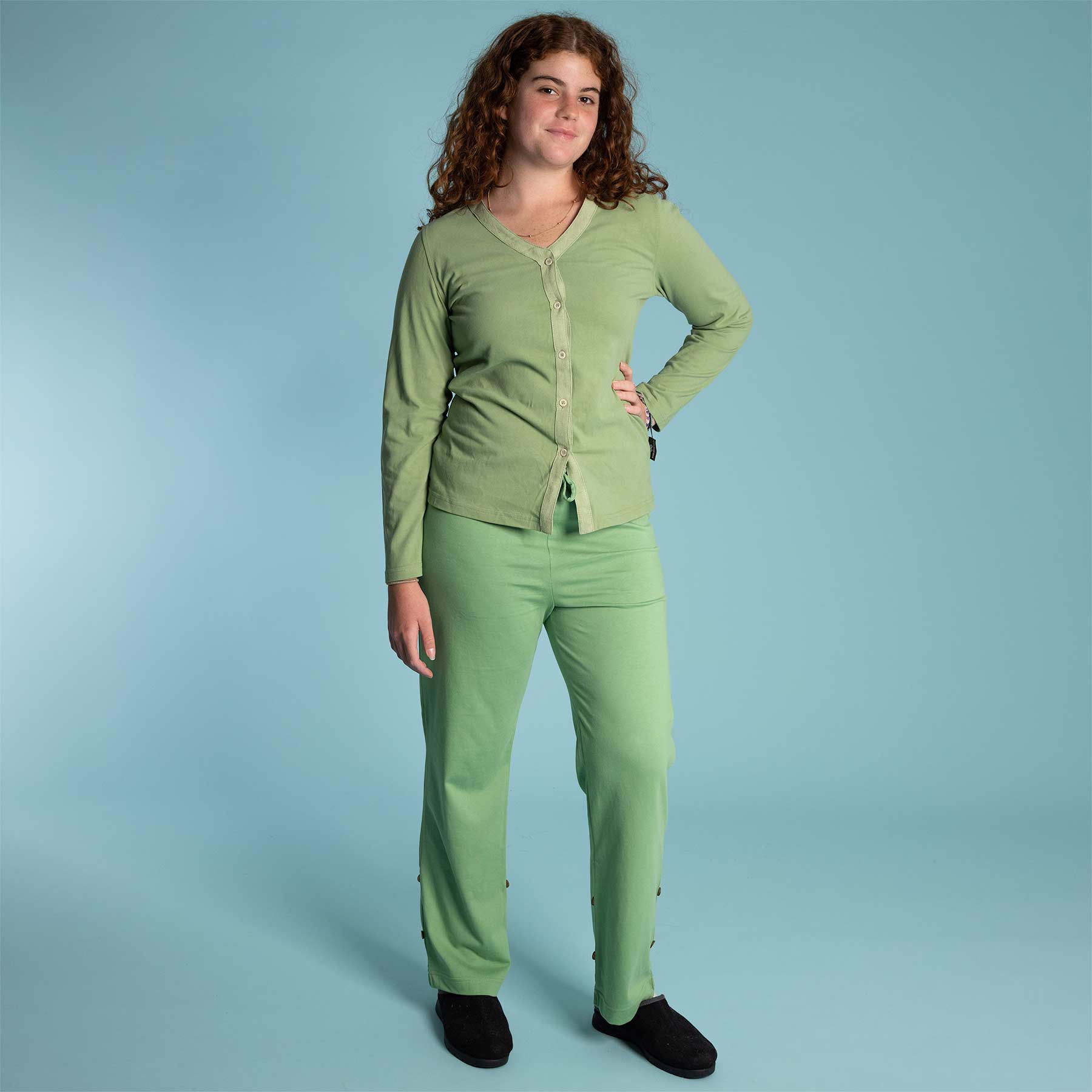 Organic Women's Snug-Fit Print Pajamas Set