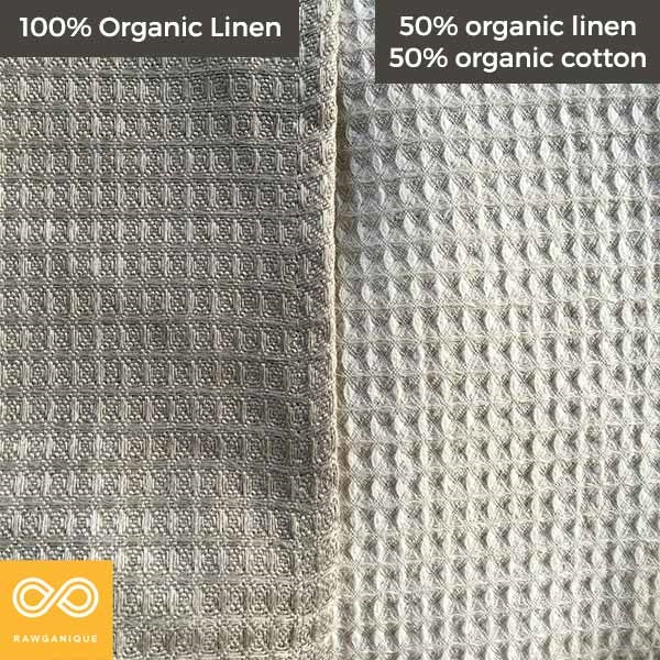 VERMOUTH Organic Linen Honeycomb Woven Bath Towels (Plastic-free)