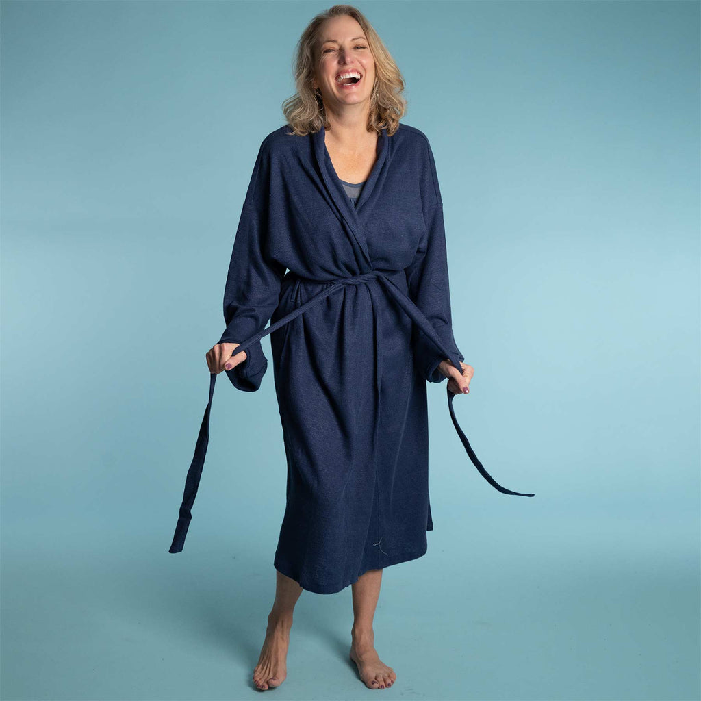 100% organic hemp bathrobe