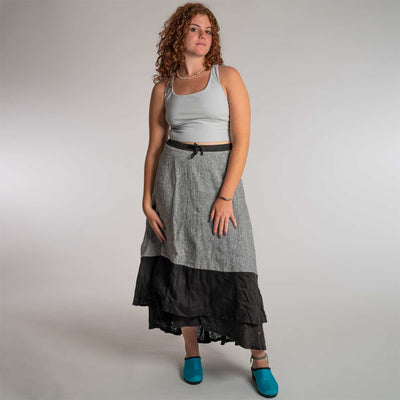 organic linen skirt