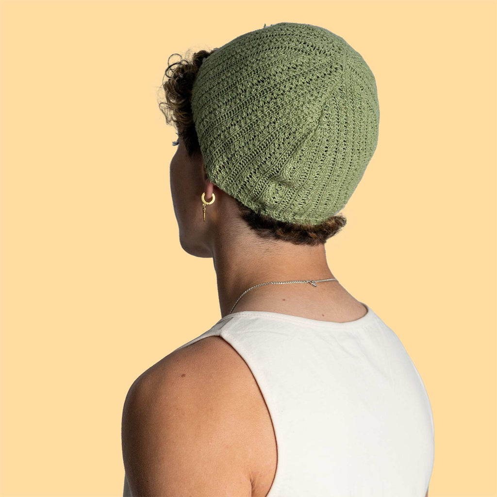 organic linen beanie