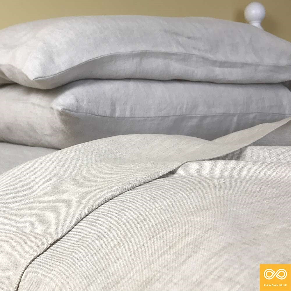 Organic French Linen Duvet Cover (Chemical-Free; 100% Biodegradable)