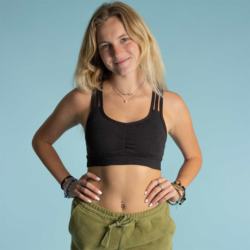 organic cotton sports bra