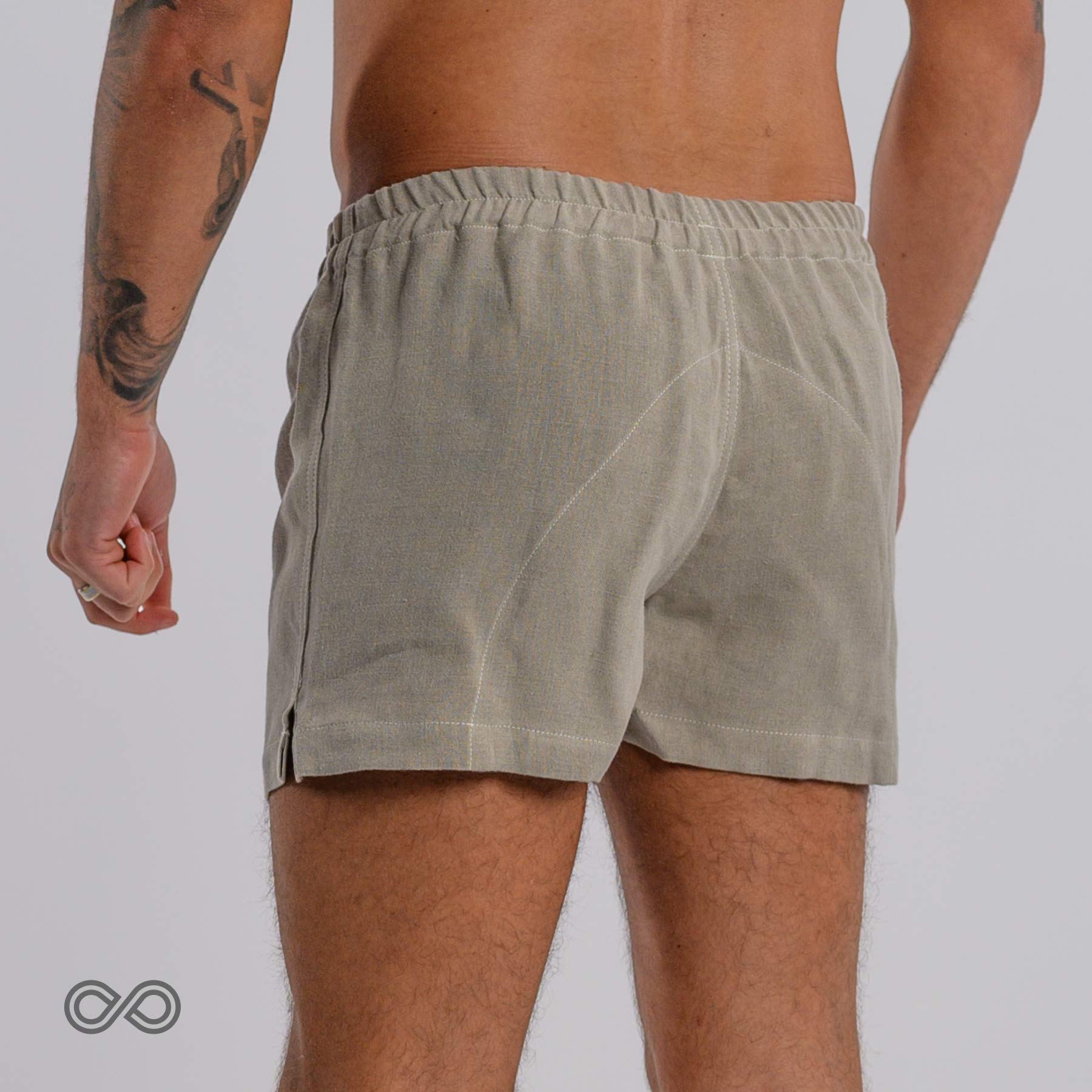 LINEN CHARM BOXERS WHITE